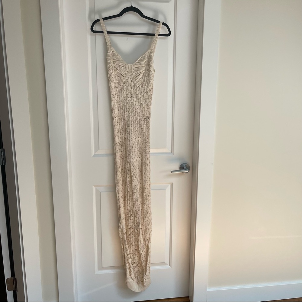 REMAIN crochet organic cotton-blend dress